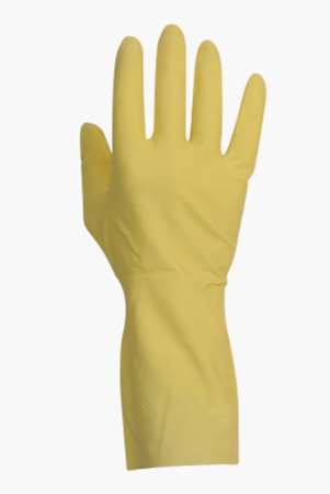 Image de GANTS MENAGE LATEX JAUNE T 8 L LOT 3 PAIRES