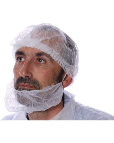 Image de CACHE BARBE PLP BLANC - SACHET 100