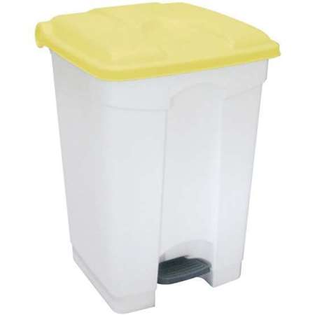 Image de JVD CONTAINER PLASTIQUE 45L BLANC COUVERCLE JAUNE 899741