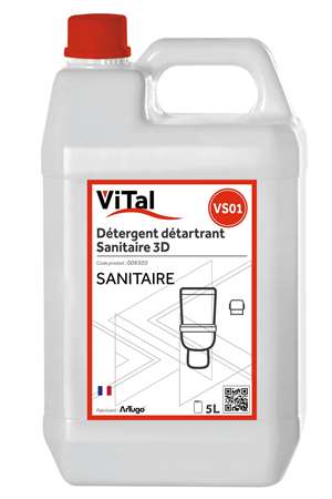 Image de VITAL SANITAIRE 3D NETTOYANT DESINF DETARTRANT BIDON 5L