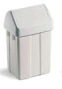 Image de DME POUBELLE 12 L FLIP FLAP AVEC COUVERCLE BLANC