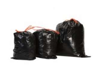 Image de SP SACS POUBELLES 50L NOIR PEBD 35MIC LIEN COUL CARTON 100