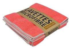 Image de LAVETTES MICROFIBRE TRICOT LASER PRO ROSE LOT 5