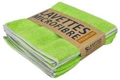 Image de LAVETTES MICROFIBRE TRICOT LASER PRO VERT LOT 5