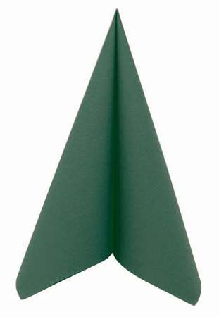 SERVIETTES AIRLAID VERT SAPIN 40x40  CARTON 400