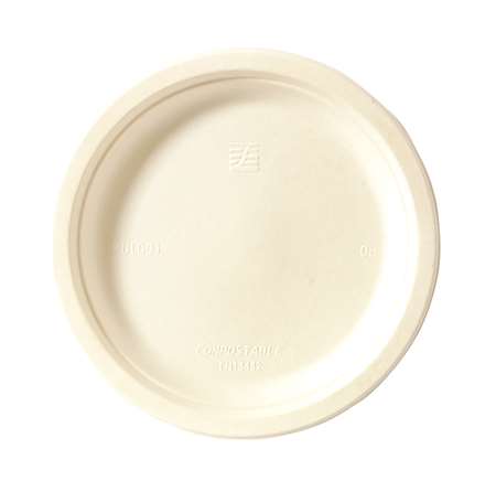 Image de ISAP ASSIETTES FIBRE DE CANNE BLANC DIAM 18 CARTON 800