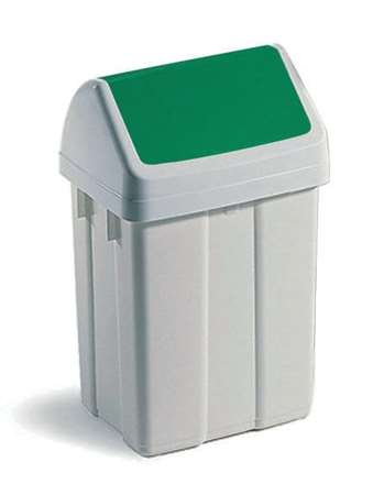 Image de DME POUBELLE 25L FLIP FLAP COUV VERT