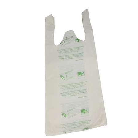 Image de SACS BIODEGRADABLE BLANC BRETELLE 26+12X45 CARTON 2000
