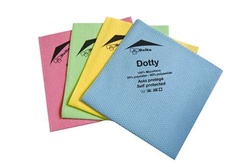 Image de LAVETTES MICROFIBRE DOTTY NON TISSEE ROSE 40X40 LOT 5