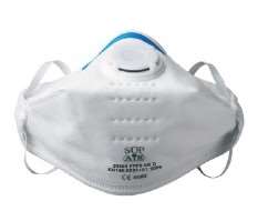 Image de MASQUE FILTRANT BLANC PLIANT AVEC VALVE FFP3 NR DSL BOITE 20
