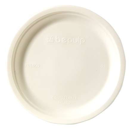 Image de ISAP ASSIETTES FIBRE DE CANNE BLANC DIAM 26 CARTON 300
