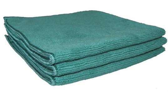 Image de LAVETTES MICROFIBRE 40X40 VERT - LOT 5
