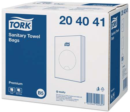 Image de TORK SACHET POUR SERVIETTES HYGIENIQUE BLANC 48X25