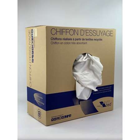 Image de CHIFFONS ESSUYAGE OPTIQUE BLANC CARTON 10KG