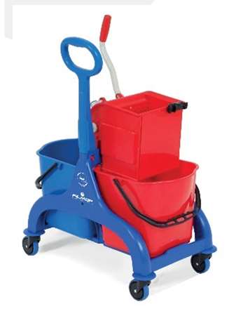 DME CHARIOT FRED 2X15L POIGNEE BLEUE + PRESSE A PLAT SS FOND