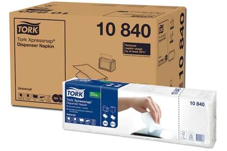Image de TORK XPRESSNAP SERVIETTE ENCH BLANC N4 21.6X33 C9000 10840
